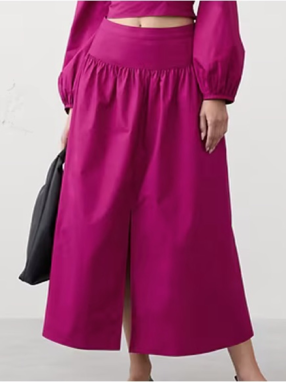 🆕 Banana Republic Poplin Drop-Waist Maxi Skirt